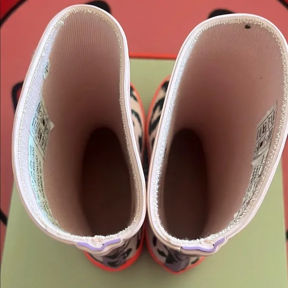 Hunter Pink Leopard Print Rain Boots - Picture 2 of 4